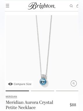 Brighton Meridian Aurora Crystal Petite Necklace, NWT